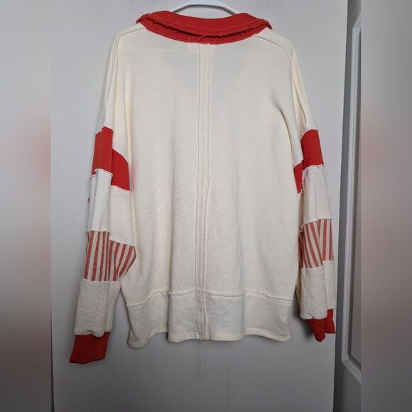 Bucket list Oversized colorblock terry knit tunic pull over top sz M - Picture 6 of 8